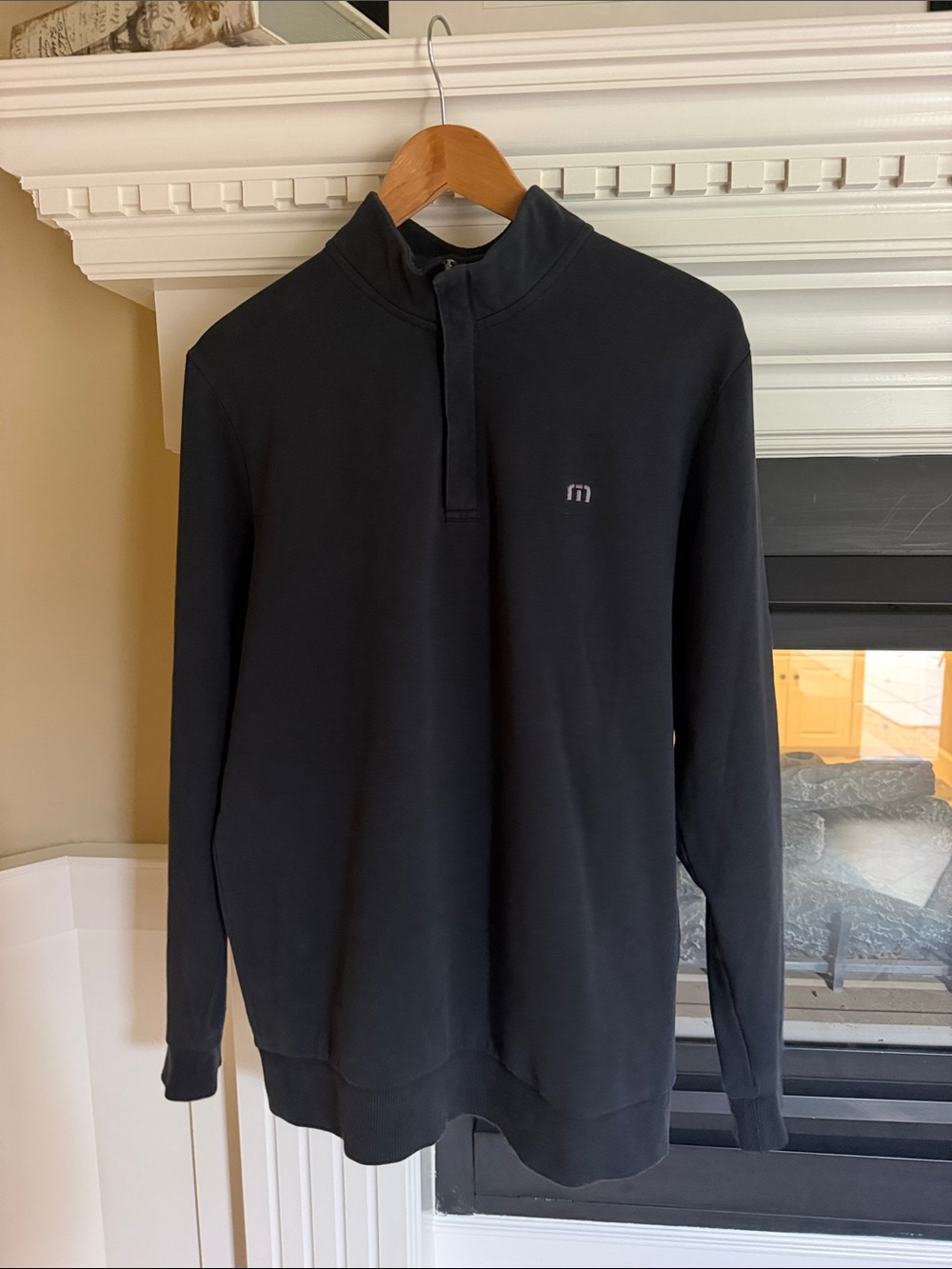 Travis Mathew Black Half-Zip Pullover Sweater
